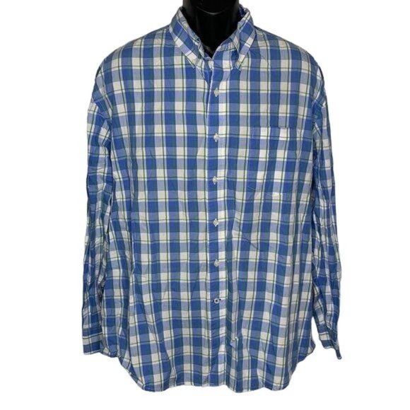 Chemise Habillée Izod – À Carreaux, Manches Longues, Taille XL, Neuve Sans étiquette